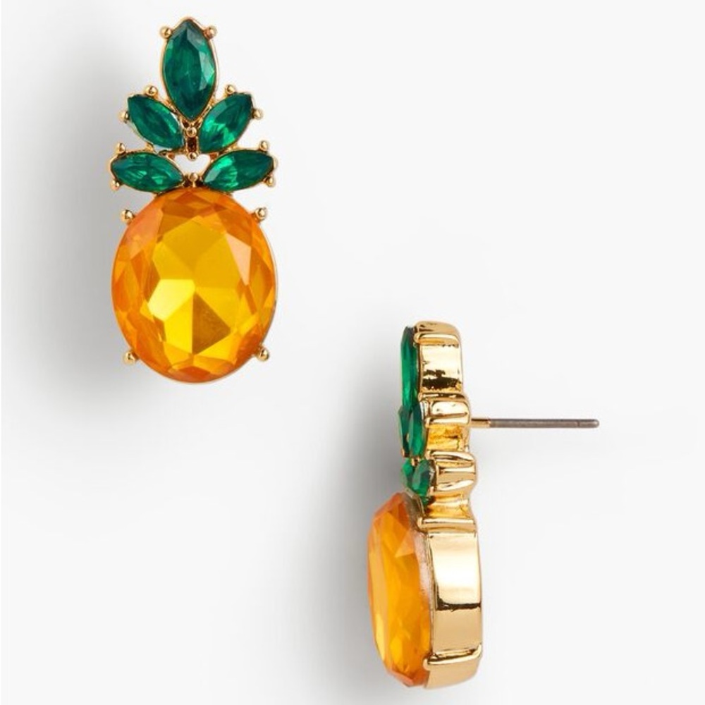 rsvp by Talbots Rhinestone Tropical Pineapple Earrings